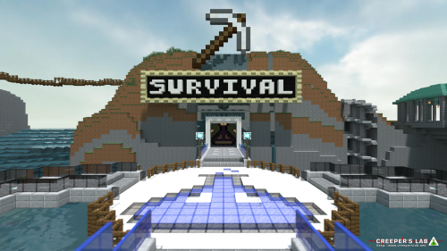 The entrance to the Survival wing of the lobby.