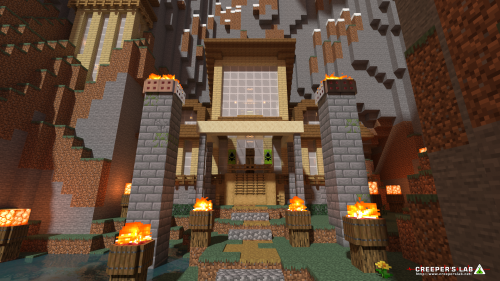 The main entrance of the Hunter's Lodge, seen in September 2022.