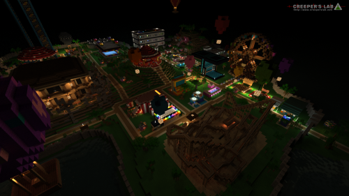 The Carnival as seen in a pitch-black night, in September 2022. Build by MediaKlepto and others.