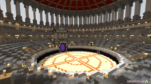 The Colosseum at the Isle of Insanity, as seen on September 2022. Build by xLordItachix.