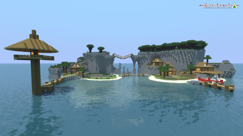 Outset Island, from the Wind Waker, by BossMasterLink & the pumpkin crew. Pseudo-realistic style.