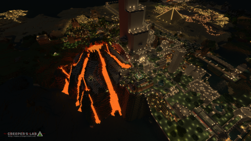 A look at an area not too far East from Central. The volcano in the foreground was made by WindRider739!
