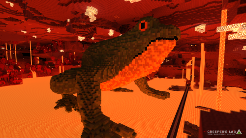 A large frog looms in Rodinia's Nether! Build by GroovyBanana.