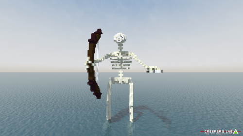 One of four giant skeletons overlooking the Shoals of the Departed. Build by SorathePumpking and seen in March 2024.