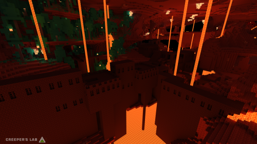 A Nether fortress, seen in Rodinia's Nether sometime in 2024.