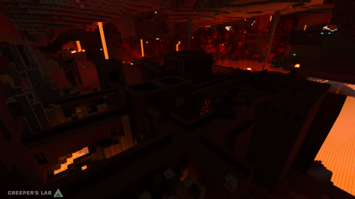 A Nether fortress, seen in Rodinia's Nether sometime in 2024.